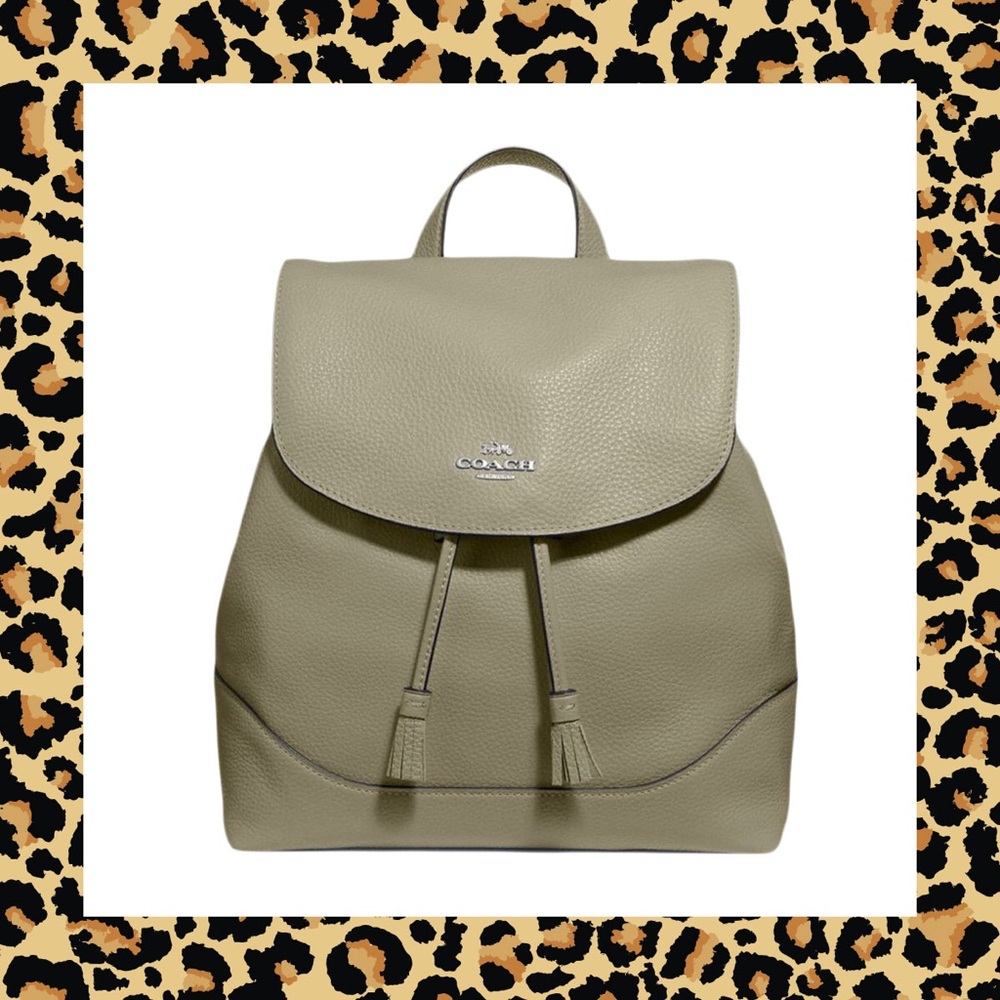 COACH Pebble Leather Elle Backpack Purse Rucksack
